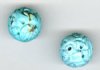 2 12mm "Long Life" Carved Turquoise Beads